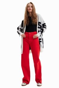 Desigual Düz cropped Kot Pantolon Kadın | 420731-SGW