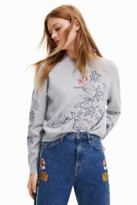 Desigual Embroidered floral jumper Kazak Kadın | 037698-EVR