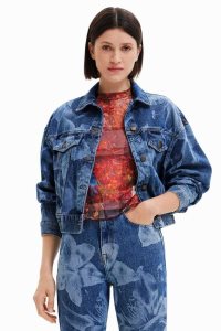 Desigual Floral denim Ceket Kadın | 839640-KAW