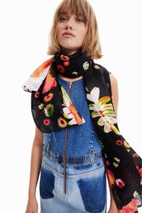 Desigual Floral patchwork foulard Fular Kadın | 852604-PXM