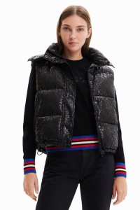 Desigual Logo quilted gilet Puffer Ceket Kadın | 964152-HYK