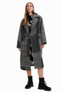 Desigual Long patchwork wool Ceket Kadın | 695217-EOV