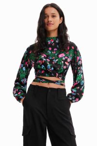 Desigual M. Christian Lacroix cropped floral blouse Üstler Kadın | 263879-MAU