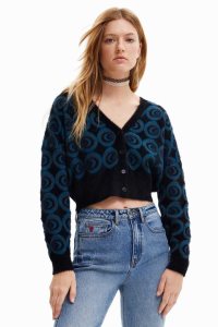 Desigual Retro geometric buttons cardigan Kazak Kadın | 493158-SDR