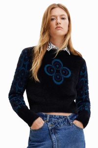 Desigual Retro geometric print jumper Kazak Kadın | 247153-UXD