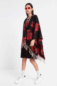 Desigual Reversible floral poncho Fular Kadın | 538421-XVO