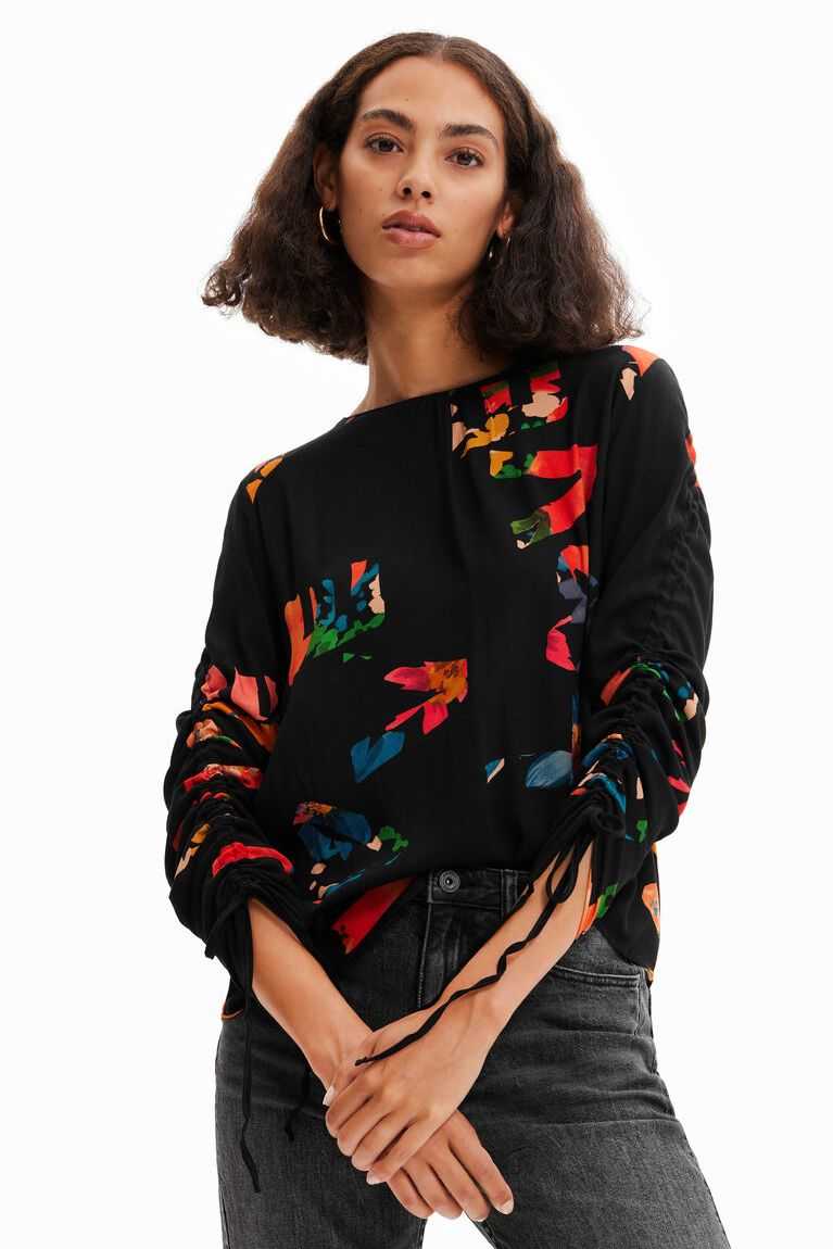 Desigual Adjustable-sleeve Love blouse Üstler Kadın | 302516-EHP