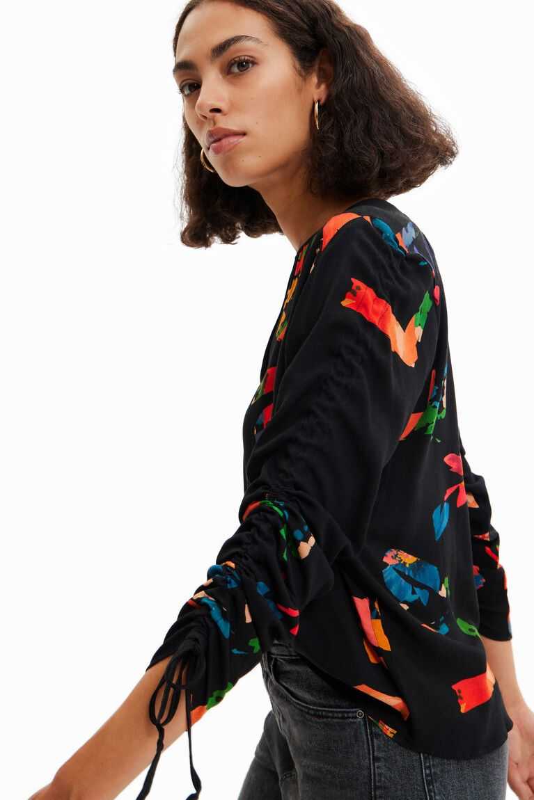 Desigual Adjustable-sleeve Love blouse Üstler Kadın | 302516-EHP