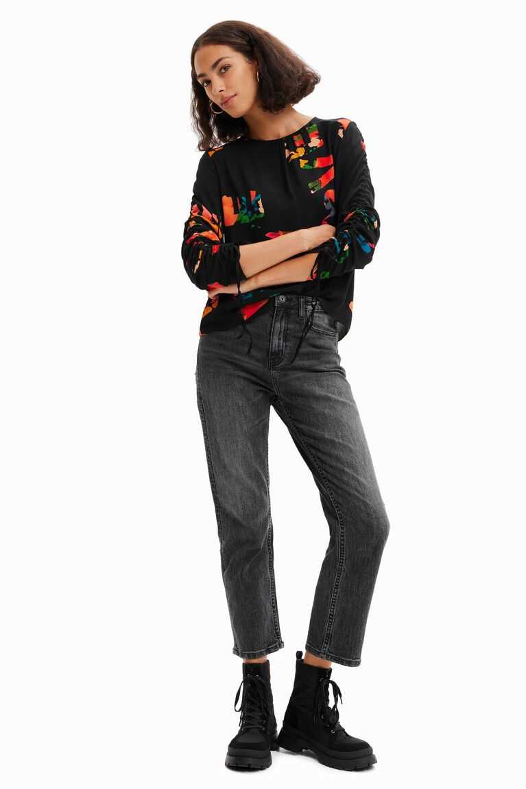 Desigual Adjustable-sleeve Love blouse Üstler Kadın | 302516-EHP