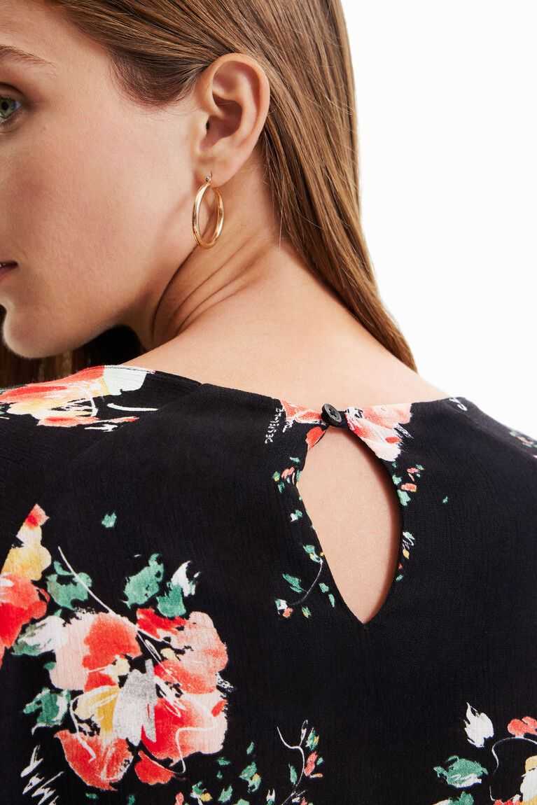 Desigual Adjustable-sleeve floral blouse Üstler Kadın | 175803-DAB