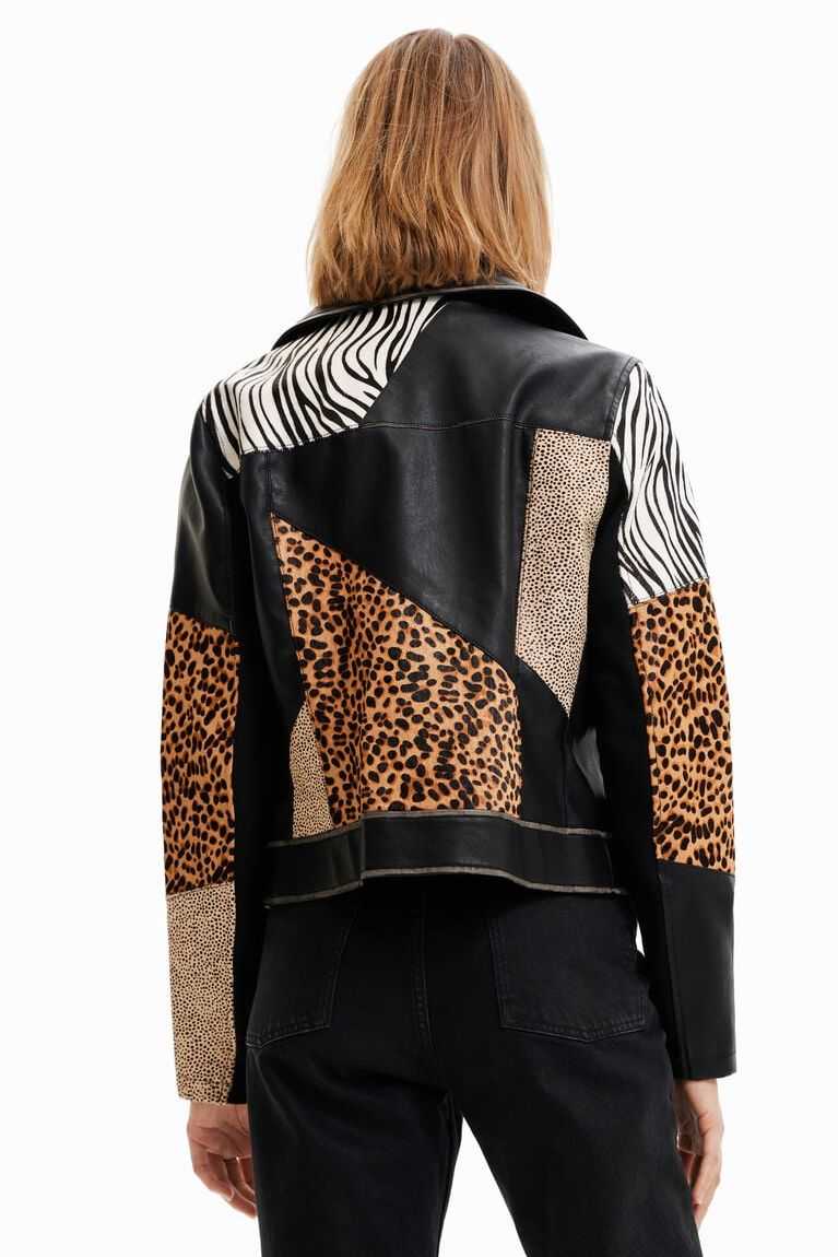 Desigual Animal print biker Ceket Kadın | 067258-JGT