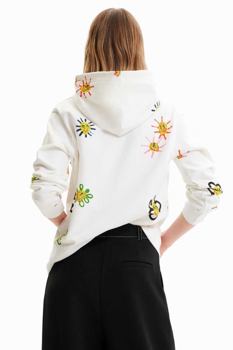 Desigual Arty flocked sweatshirt Kazak Kadın | 129407-IGR