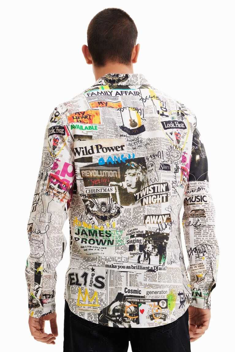 Desigual Arty newspaper Gömlek Erkek | 587964-EYT