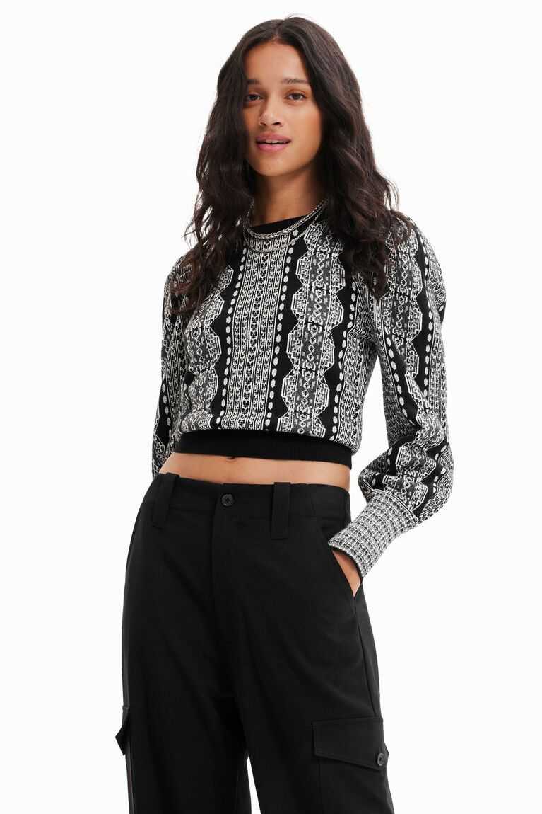 Desigual Balloon-sleeve jumper Kazak Kadın | 328567-LID