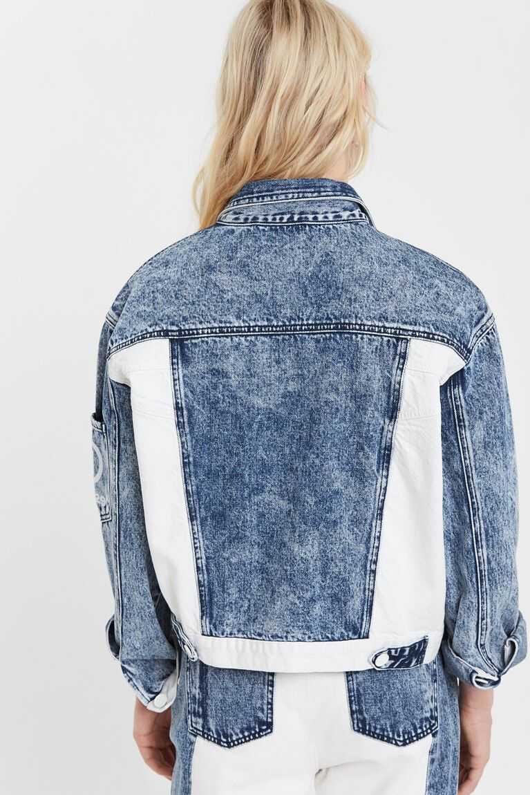 Desigual Bicolour patch jean Ceket Kadın | 451382-EMO