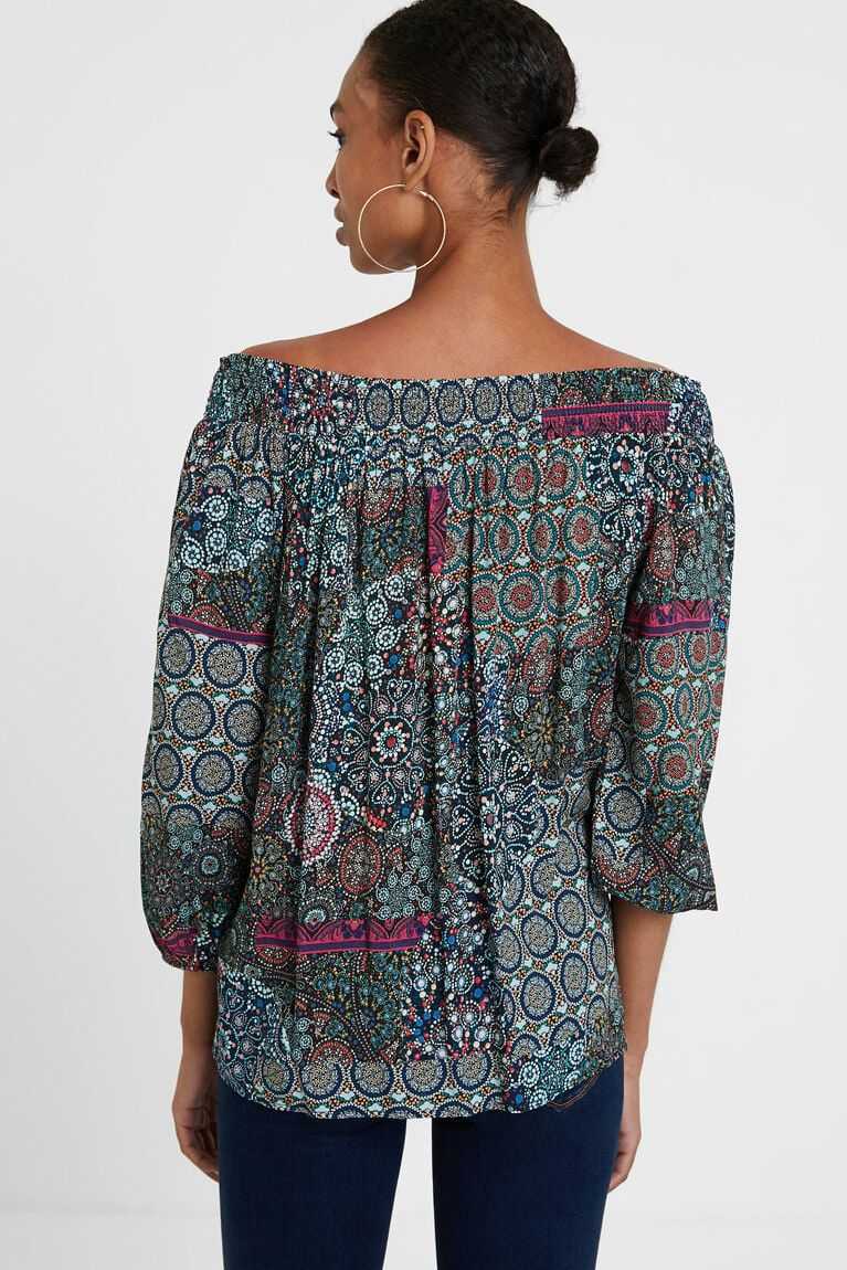 Desigual Boho flounced blouse Üstler Kadın | 625034-VSL