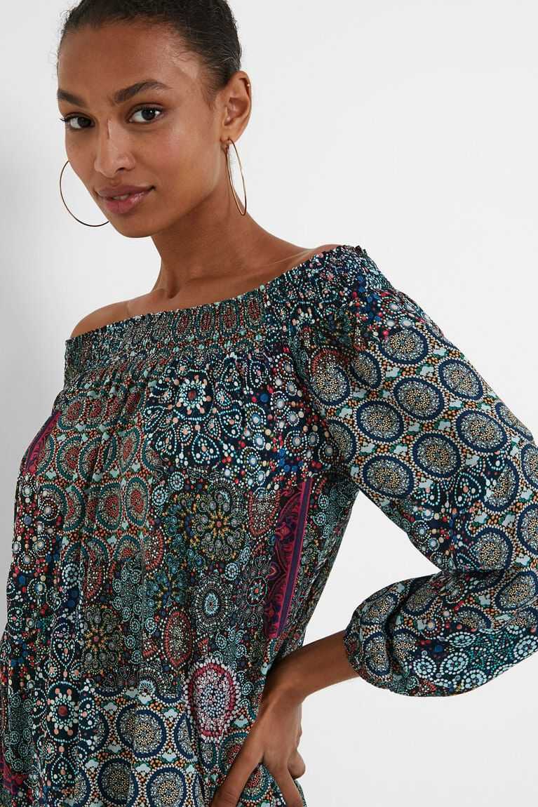 Desigual Boho flounced blouse Üstler Kadın | 625034-VSL