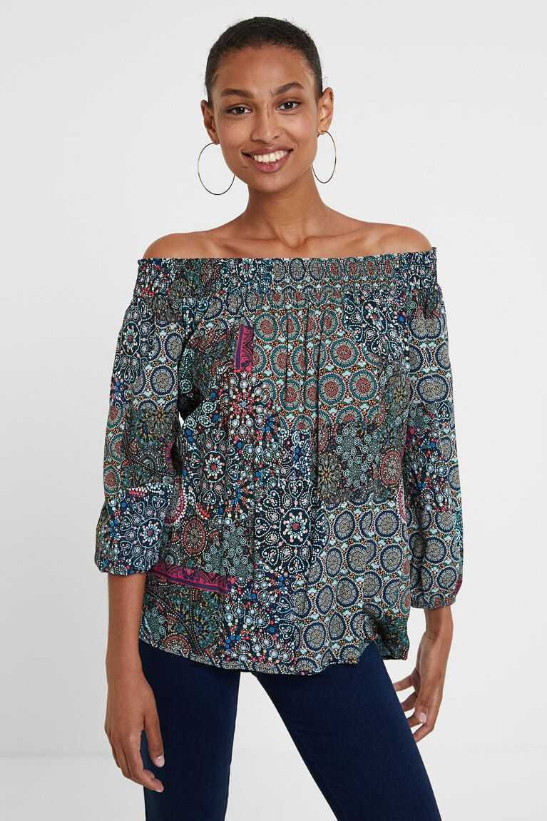 Desigual Boho flounced blouse Üstler Kadın | 625034-VSL