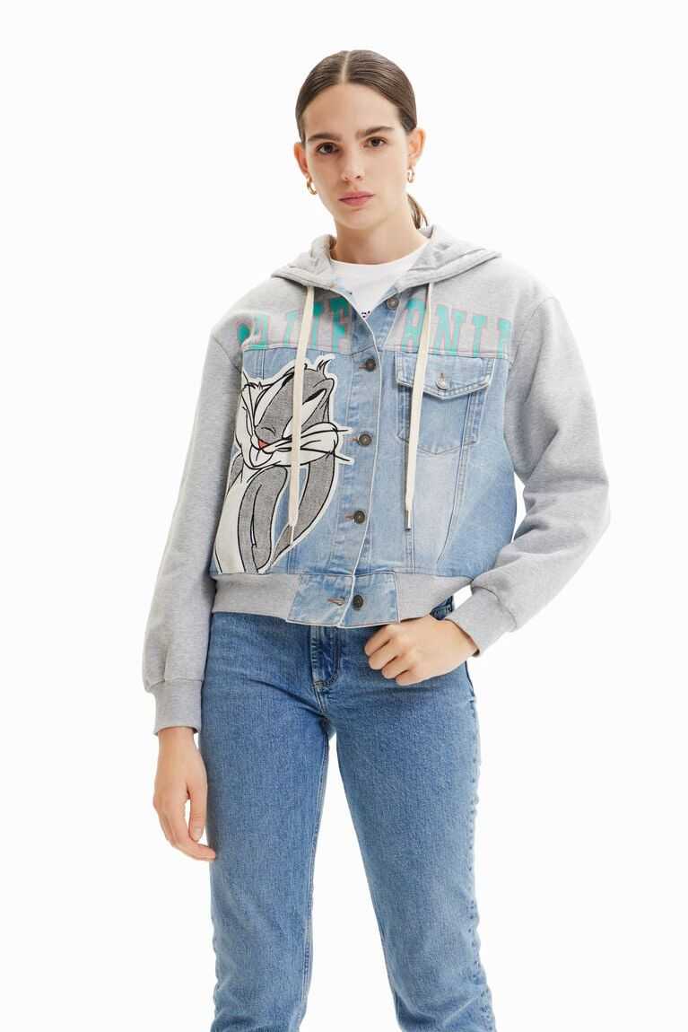 Desigual Bugs Bunny trucker sweatshirt Kazak Kadın | 527483-GTV