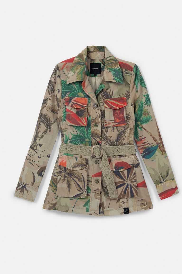 Desigual Camoflower military Ceket Kadın | 481952-ODC