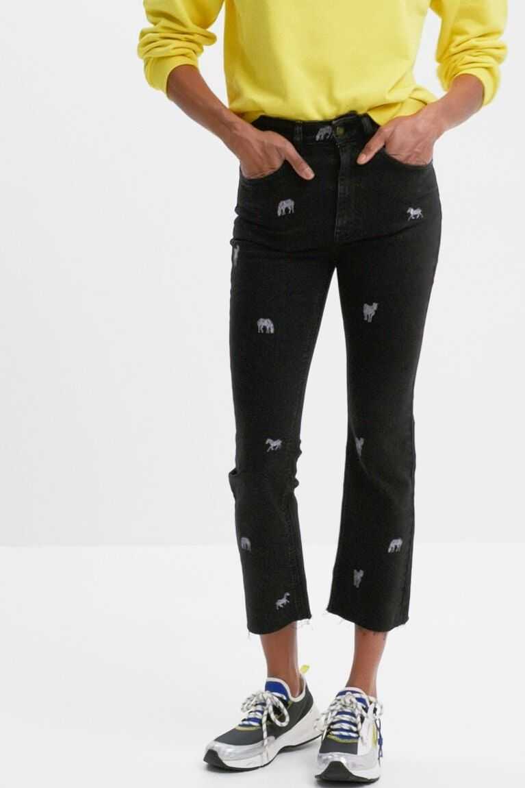 Desigual Cropped flared Kot Pantolon Kadın | 170452-JZT