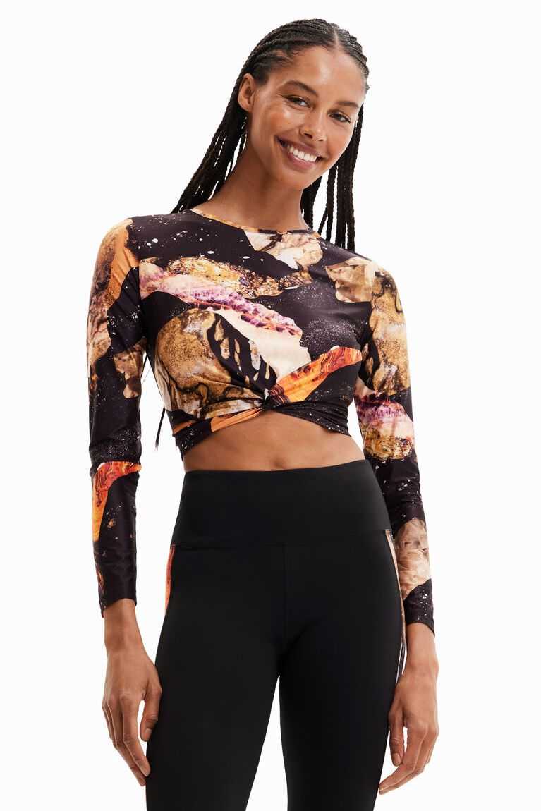 Desigual Cropped mineral Tişört Kadın | 680953-JKE