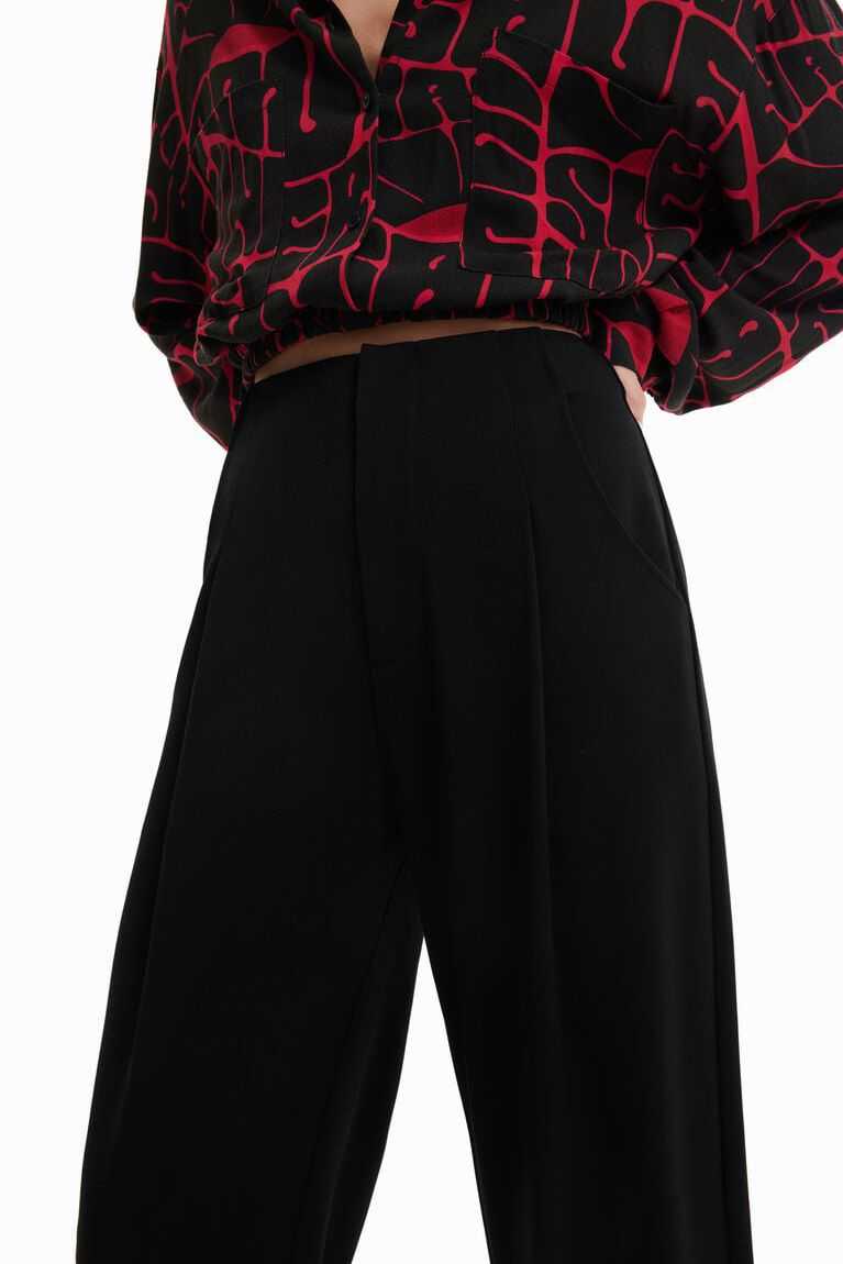 Desigual Cropped slouchy trousers Tayt Kadın | 320968-LNJ