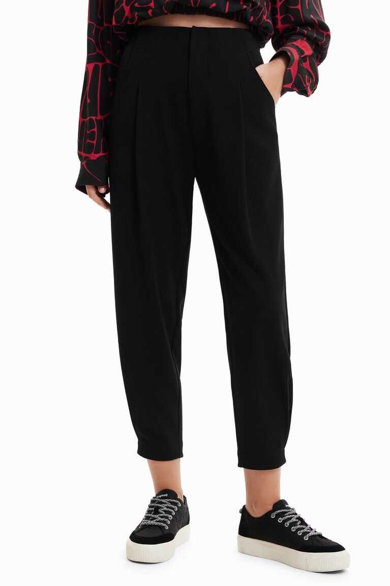 Desigual Cropped slouchy trousers Tayt Kadın | 320968-LNJ