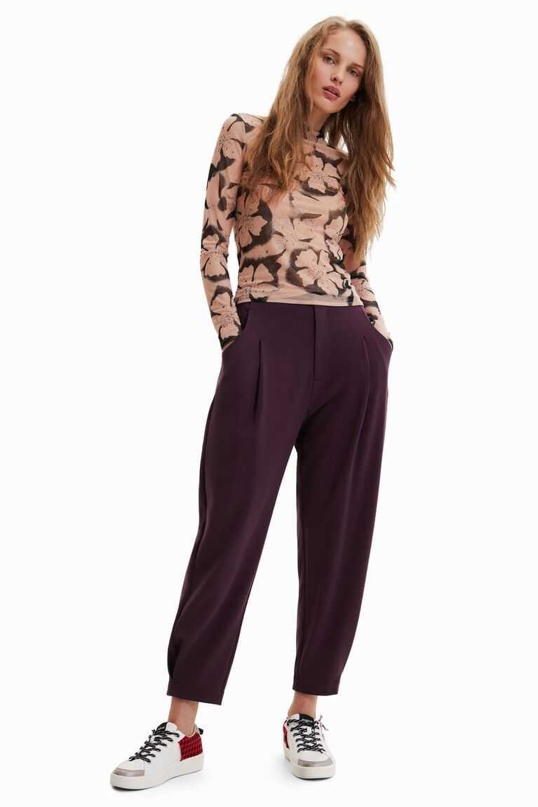 Desigual Cropped slouchy trousers Tayt Kadın | 543286-QDF