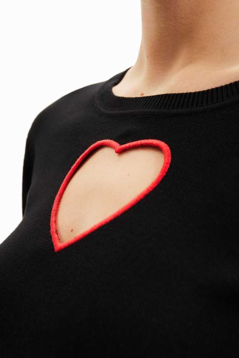 Desigual Cut-out heart pullover Kazak Kadın | 698302-MQC