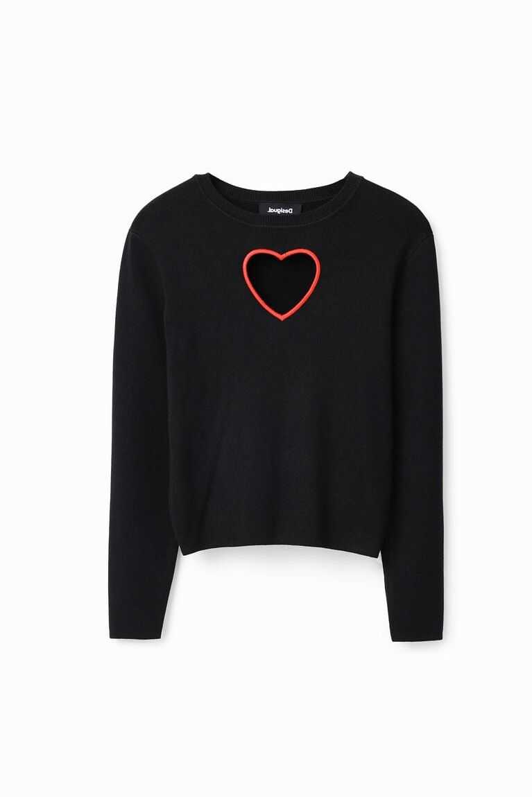 Desigual Cut-out heart pullover Kazak Kadın | 698302-MQC