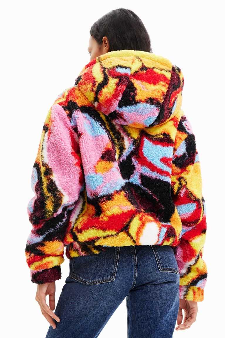 Desigual Dijital print fleece Ceket Kadın | 945316-JKH