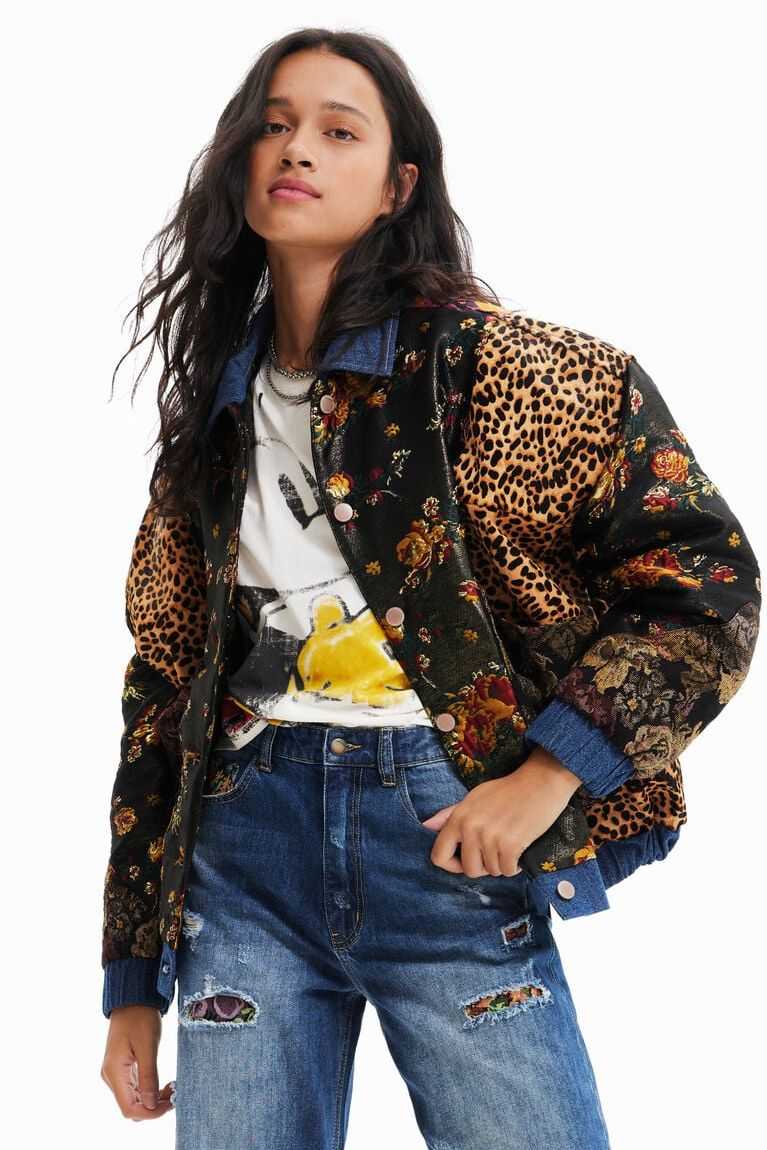 Desigual Disney's Mickey Mouse faux-fur jacket Triko Kadın | 820349-DNR