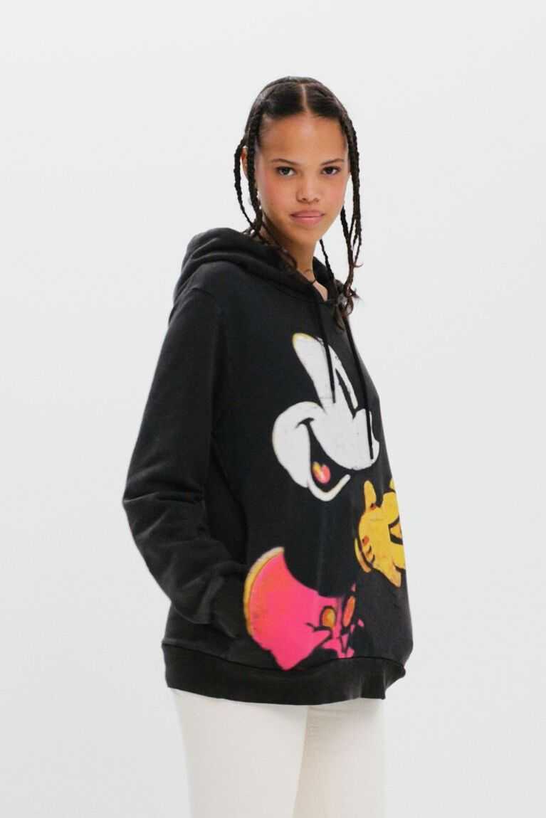 Desigual Disney's Mickey Mouse print hoodie Tişörtü Kadın | 608145-KOS