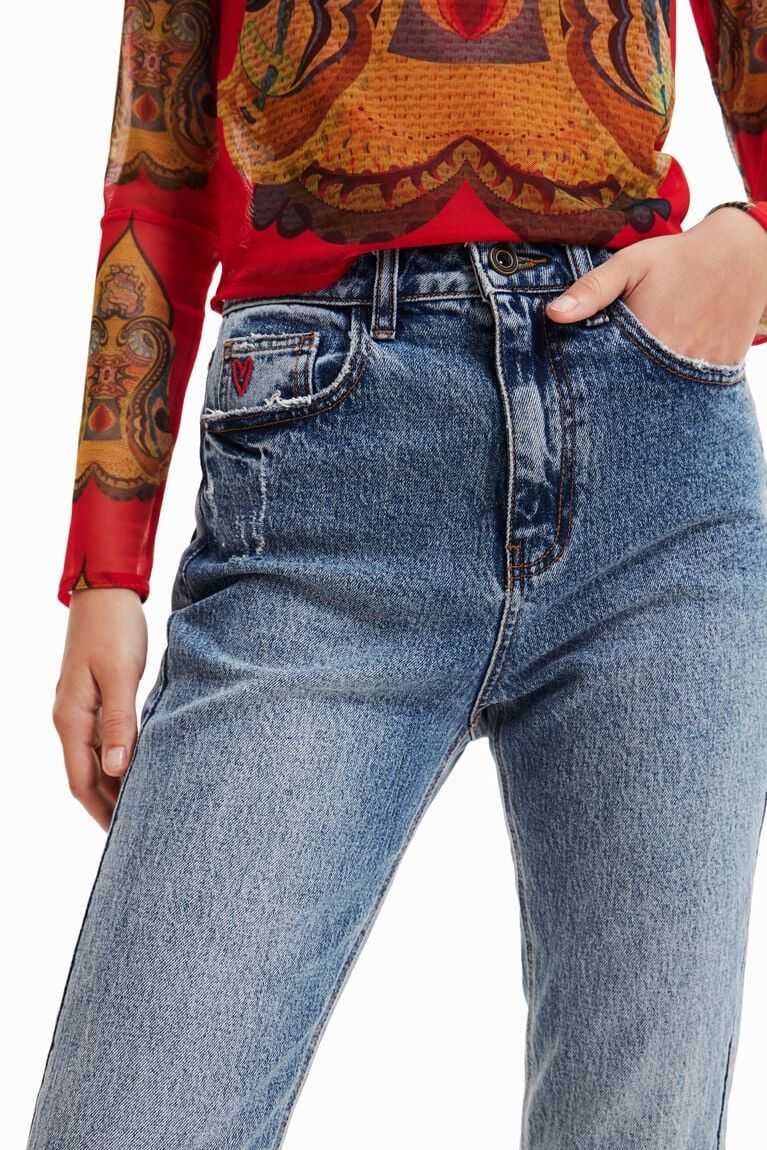 Desigual Düz ankle grazer Kot Pantolon Kadın | 238107-WCB