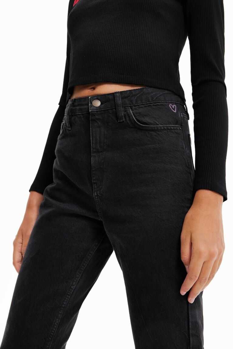 Desigual Düz cropped Kot Pantolon Kadın | 243970-FRH