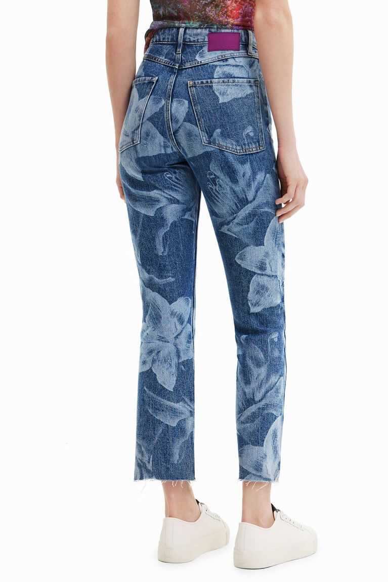 Desigual Düz cropped Kot Pantolon Kadın | 978046-DFK