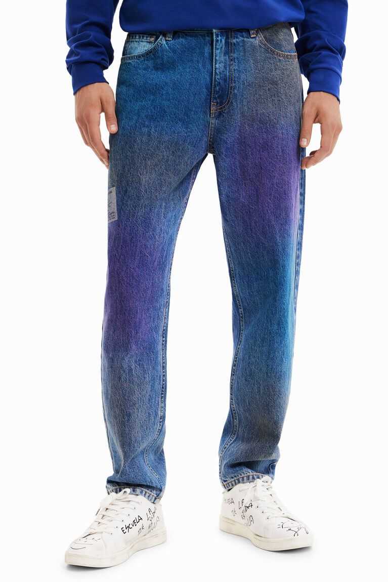 Desigual Düz distressed jeans Pantolon Erkek | 586942-LTD