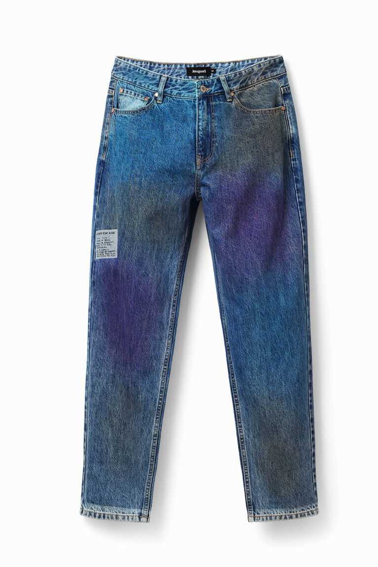 Desigual Düz distressed jeans Pantolon Erkek | 586942-LTD