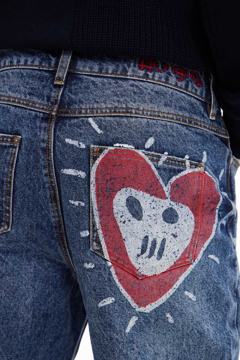 Desigual Düz heart jeans Pantolon Erkek | 642715-GRE