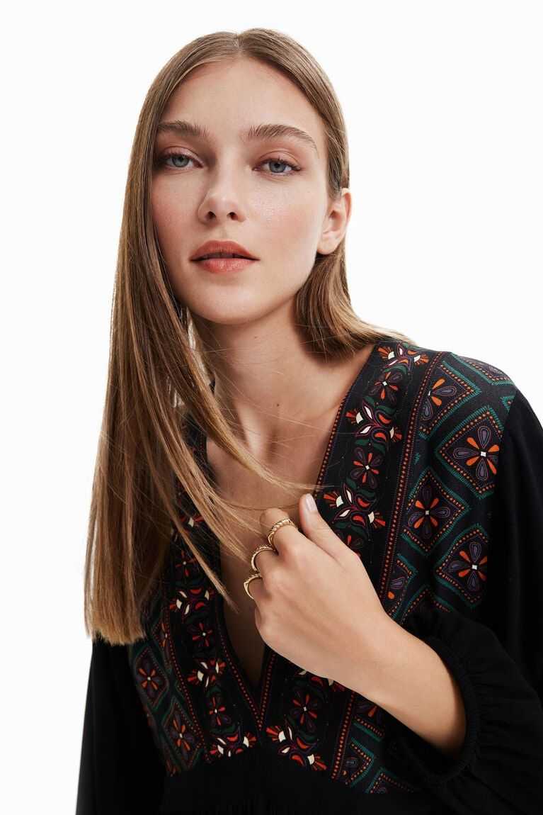 Desigual Embroidered Elbise Kadın | 410382-JLV