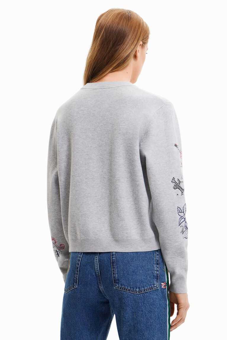 Desigual Embroidered floral jumper Kazak Kadın | 037698-EVR