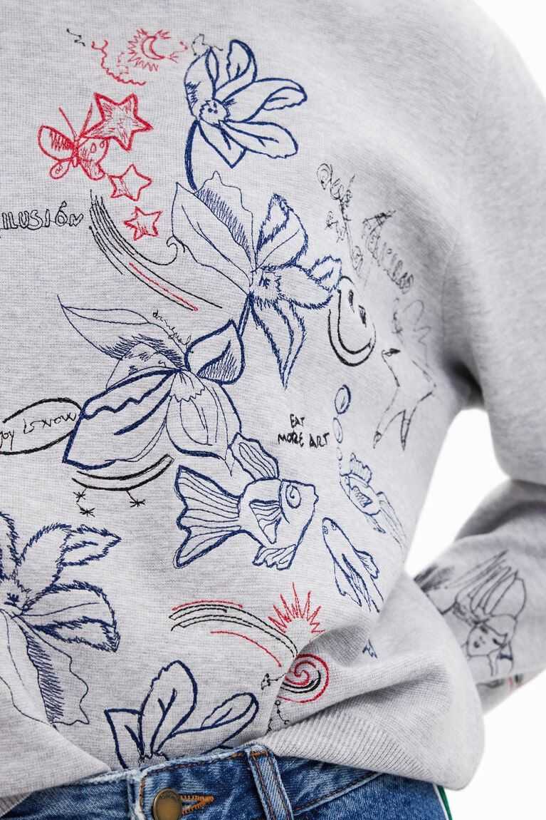 Desigual Embroidered floral jumper Kazak Kadın | 037698-EVR