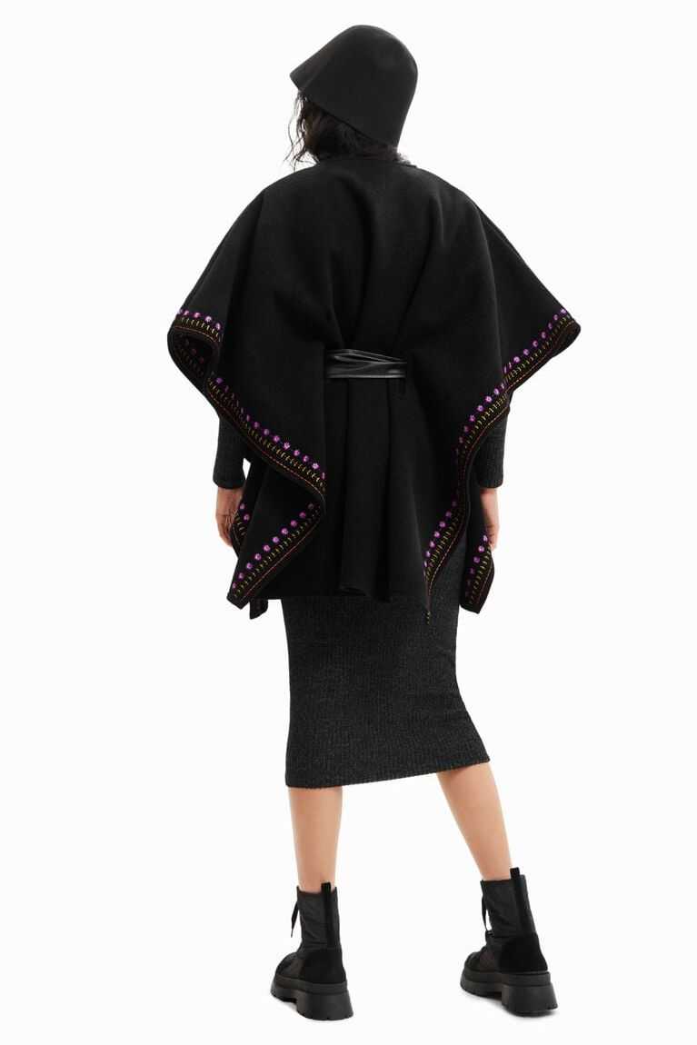 Desigual Embroidered poncho Ceket Kadın | 764125-KSQ