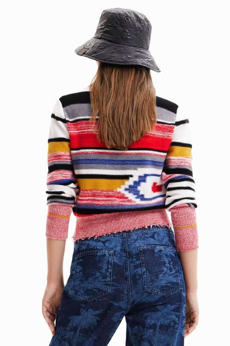 Desigual Ethnic striped jumper Kazak Kadın | 827436-IUK