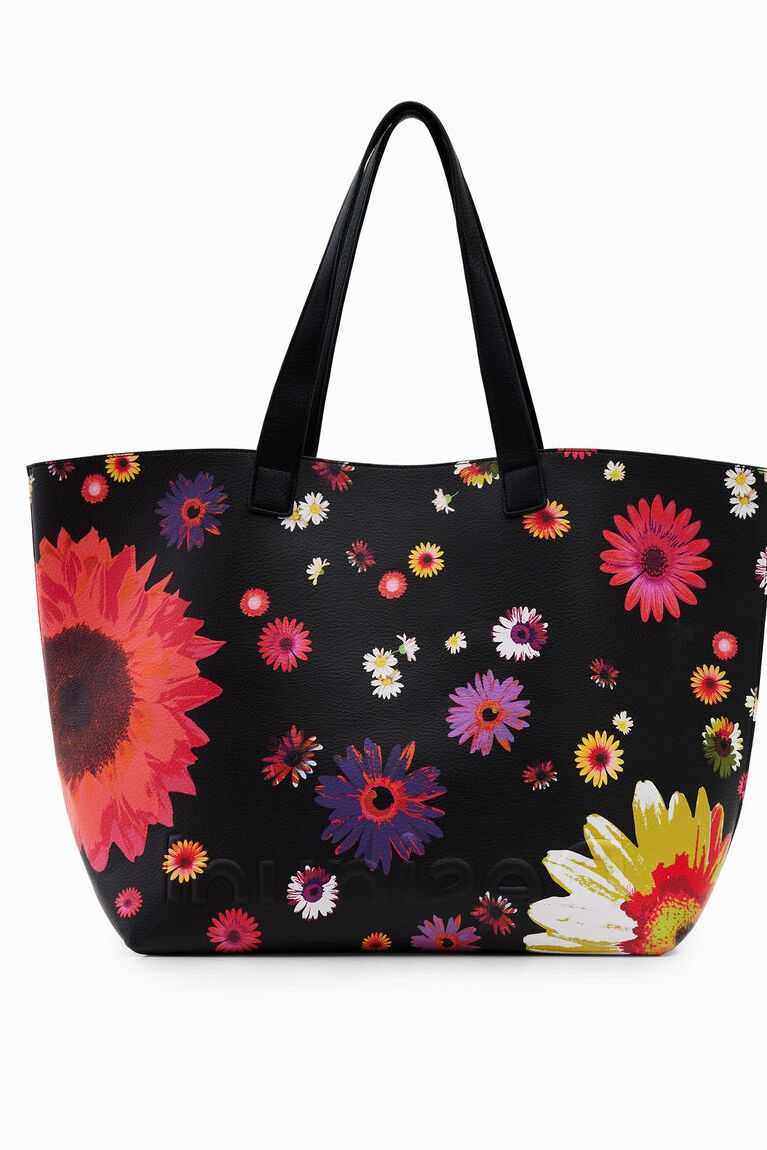 Desigual Extra-large reversible floral shopper Çanta Kadın | 360824-ZWT