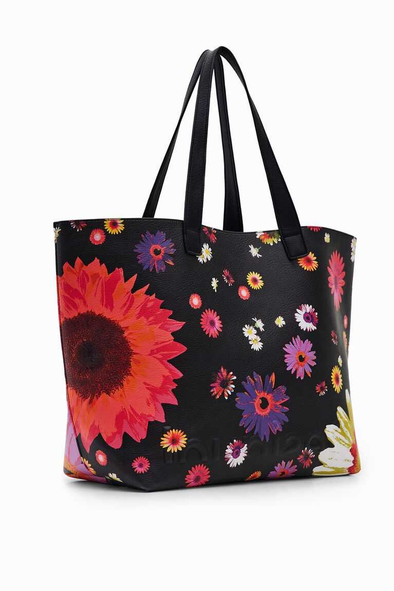 Desigual Extra-large reversible floral shopper Çanta Kadın | 360824-ZWT