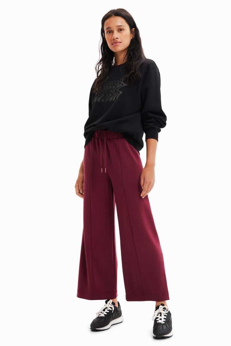 Desigual Fine-knit culotte trousers Tayt Kadın | 235701-NOB