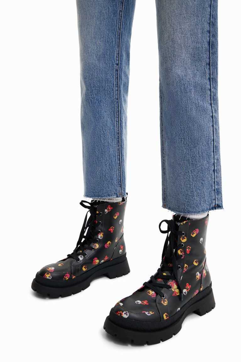 Desigual Floral lace-up Bot Kadın | 471203-HDT