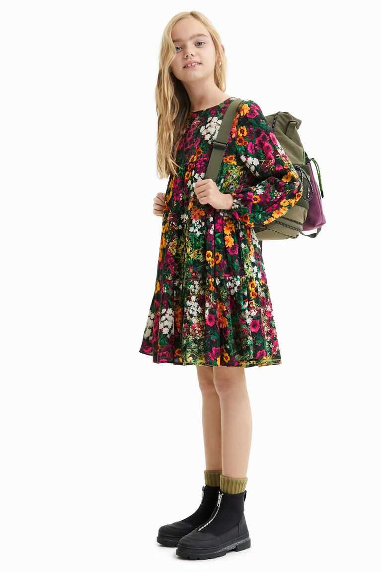 Desigual Floral print Elbise Kiz Çocuk | 268935-BZK